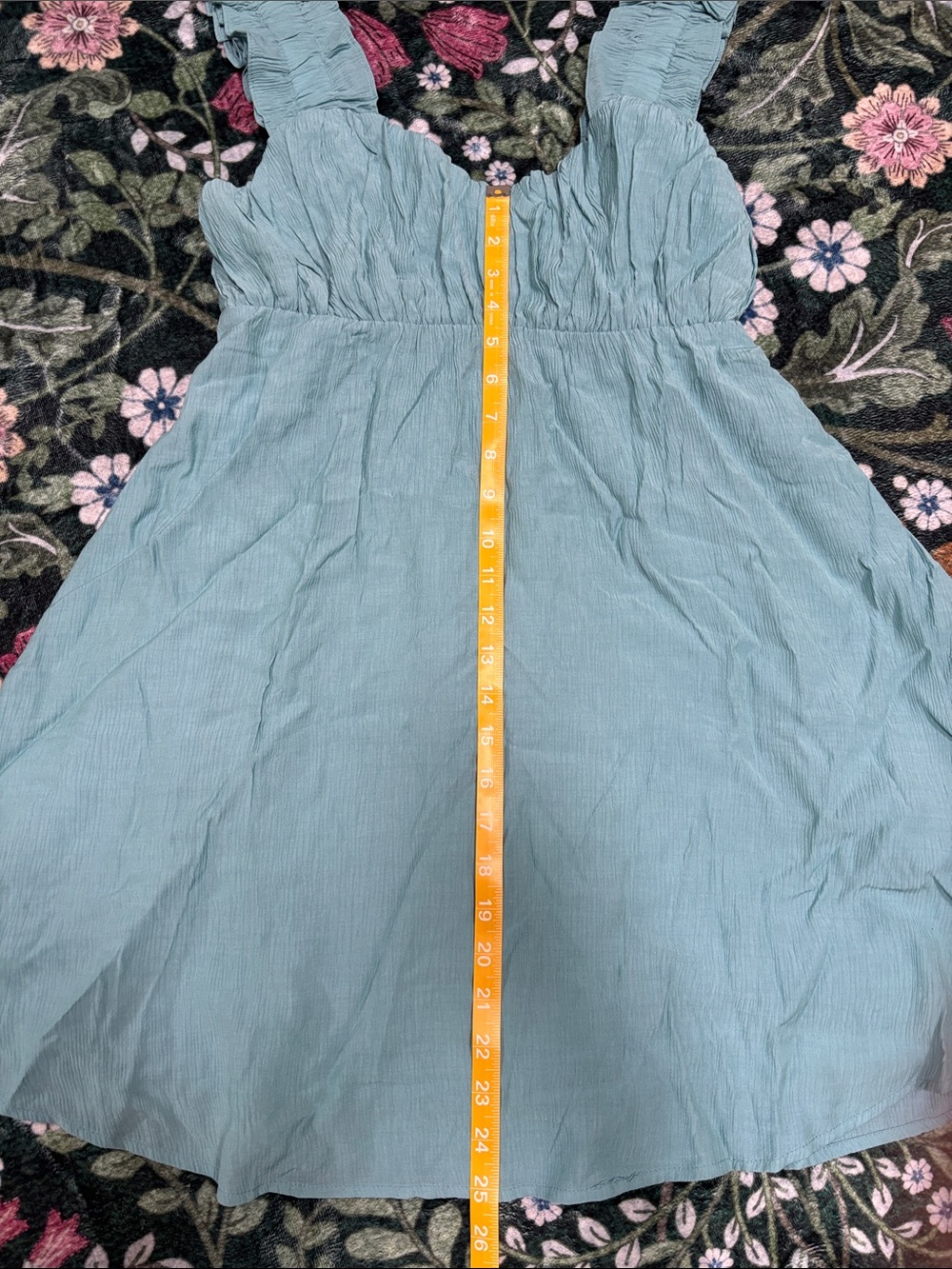 Light Blue Ruffle Strap Mini Dress - Picture 5 of 5